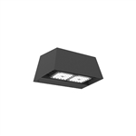 Hubbell Outdoor Lighting RWL1-48L-20-4K7-3-120-DBT-PC-EH Ratio Wall 1 LED Wallpack, 2500 Lumens, 4000K, 70 CRI, IES Type III Distribution, 120V, Dark Bronze Matte Textured, Button Photocell, Emergency Battery with Heater Option