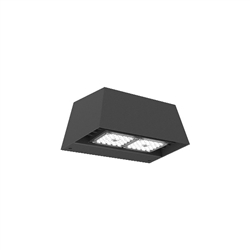 Hubbell Outdoor Lighting RWL1-48L-20-4K7-3-120-DBT-PC-EH Ratio Wall 1 LED Wallpack, 2500 Lumens, 4000K, 70 CRI, IES Type III Distribution, 120V, Dark Bronze Matte Textured, Button Photocell, Emergency Battery with Heater Option