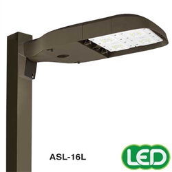 Hubbell Outdoor Lighting ASL-A-16L-4K-210-3-U-DB 123W Area Light, 16 LEDs, 4000K, Type III Distribution, 120-277V, 11153 Lumens, Dark Bronze Finish