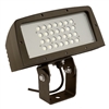 Hubbell Outdoor Lighting FLL-28L 100W Large Architechtural LED Floodlight, Yoke Mount, Wide Beam, 120-277V, 8054 Lumens, 5000K, Bronze Finish