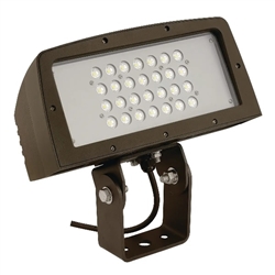 Hubbell Outdoor Lighting FLL-28L-95-5K-7-W-U-K 95W LED Floodlight, 28LEDs, 5000K, 70 CRI, 6x6 Distribution, 120-277V, Knuckle Mount