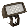 Hubbell Outdoor Lighting FLL-28L-95-4K7-W-U-Y-BLT-PC 96W LED Floodlight, Yoke Mount, Wide Beam, 120-277V, 8054 Lumens, 4000K, with Photocell, Bronze Finish