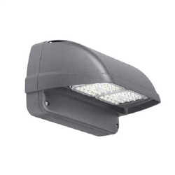 Hubbell Lighting Outdoor LNC2-48L-45-5K7-3-UNV-DBT-PC Laredo 45W LED Compact Wallpack, Full Cut Off, 5000K, Type III, Bronze Finish with Photocell
