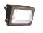 Hubbell Outdoor Lighting WGH1-LS-4K-PC 20-50W LED Glass Wallpack, 120-277V, 3000-7000 Lumens, 4000K, Bronze Finish with Photocell