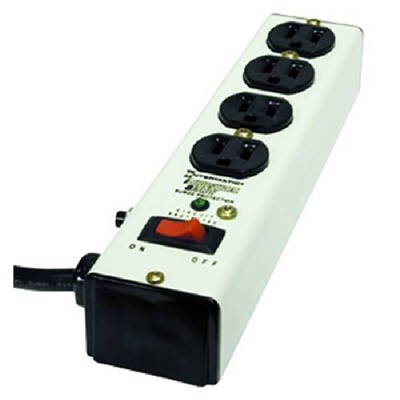 Intermatic IG112463 Point-of-Use Surge Strips, 4 Outlets, 125 VAC, Single Phase, MOV, White