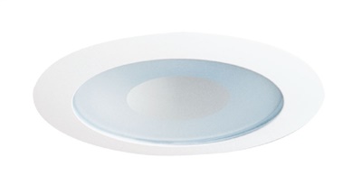 Juno Recessed Lighting 12W-WH (12 WWH) 4" Line Voltage Perimeter Frosted Lens Trim, White Trim