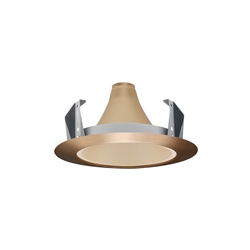 Juno Recessed Lighting 17HYP2-WHZ-ABZ (17HYP2 WHZABZ) 4" LED Hyperbolic Reflector Trim, Wheat Haze Cone, Classic Aged Bronze Trim Ring