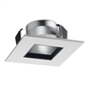 Juno Recessed Lighting 17SQ-HZ-WH (17SQ HZWH) 4" Line Voltage, LED and Fluorescent Square Downlight Trim, Haze Reflector, White Trim