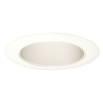 Juno Recessed Lighting 17W-WH (17 WWH) 4" Line Voltage Reflector Downlight Trim, Gloss White Reflector, White Trim