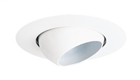 Juno Recessed Lighting 18-WH (18 WH) 4" Line Voltage Mini Eyeball Trim, White Trim