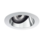 Juno Aculux Recessed Lighting 2001C-SFWH (2AC CS WHSF WET) 2" LED Round Adjustable Angle Cut Lensed Cone, Clear Specular Self Flanged White Trim