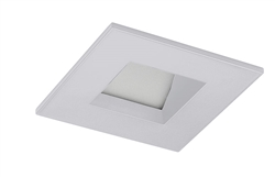 Juno Aculux Recessed Lighting 2001SQHZ-SF 2" LED Square Adjustable Angle Cut Reflector, Lensed, Haze Self Flanged Trim