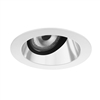 Juno Aculux Recessed Lighting 2001W-SF (2AC W SF WET) 2" LED Round Adjustable Angle Cut Lensed Cone, White Specular Self Flanged Trim