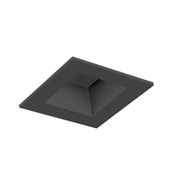 Juno Aculux Recessed Lighting 2002SQBHZ-FM 2" LED Square Reflector, Lensed, Black Haze Flush Mount Trim