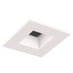 Juno Aculux Recessed Lighting 2002SQHZ-SFWH 2" LED Square Reflector, Lensed, Haze Reflector, White Self Flanged Trim