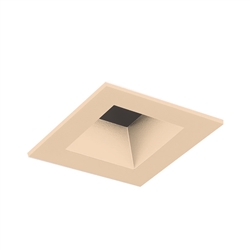 Juno Aculux Recessed Lighting 2002SQWHZ-FM 2" LED Square Reflector, Lensed, Wheat Haze Flush Mount Trim