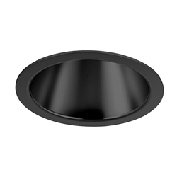 Juno Aculux Recessed Lighting 2007B-FM 2007B-FM 2" LED Round Parabolic Downlight Black Specular Flush Mount Trim