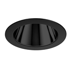 Juno Aculux Recessed Lighting 2007B-SF 2007B-SF 2" LED Round Parabolic Downlight Black Specular Self Flanged Trim