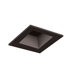 Juno Aculux Recessed Lighting 2007SQBHZ-FM 2" LED Square Parabolic Downlight Reflector, Flush Mount Black Haze Trim