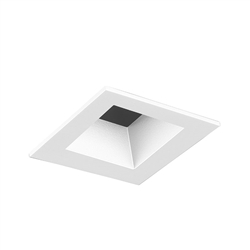 Juno Aculux Recessed Lighting 2007SQW-FM 2" LED Square Parabolic Downlight Reflector, Flush Mount White Trim