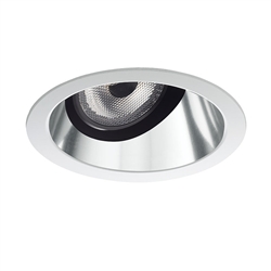 Juno Aculux Recessed Lighting 2008C-FM 2" LED, Low Voltage Round Adjustable Angle Cut Cone, Clear Specular Flush Mount Trim