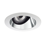 Juno Aculux Recessed Lighting 2008C-SF 2" LED, Low Voltage Round Adjustable Angle Cut Cone, Clear Specular Self Flanged Trim