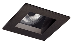 Juno Aculux Recessed Lighting 2008SQBHZ-FM 2" LED Square Adjustable Angle Cut Reflector, Black Haze Flush Mount Trim
