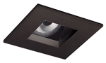 Juno Aculux Recessed Lighting 2008SQBHZ-SF 2" LED Square Adjustable Angle Cut Reflector, Black Haze Self Flanged Trim