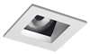 Juno Aculux Recessed Lighting 2008SQHZ-FM 2" LED Square Adjustable Angle Cut Reflector, Haze Flush Mount Trim