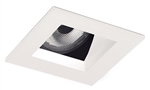 Juno Aculux Recessed Lighting 2008SQW-FM 2" LED Square Adjustable Angle Cut Reflector, White Flush Mount Trim
