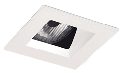 Juno Aculux Recessed Lighting 2008SQW-FM 2" LED Square Adjustable Angle Cut Reflector, White Flush Mount Trim