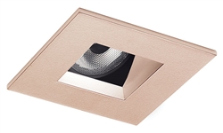 Juno Aculux Recessed Lighting 2008SQWHZ-SF 2" LED Square Adjustable Angle Cut Reflector, Wheat Haze Self Flanged Trim