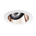 Juno Aculux Recessed Lighting 2008WHZ-SFWH 2" LED, Low Voltage Round Adjustable Angle Cut Cone, Wheat Haze Specular Self Flanged White Trim