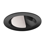 Juno Aculux Recessed Lighting 2009B-SF (2WW BS SF) 2009B-SF 2" LED Round Architectural Wall Wash Cone, Black Specular Self Flanged Trim