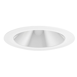 Juno Aculux Recessed Lighting 2017C-FM 2017C-FM 2" LED Round Hyperbolic Downlight, Clear Specular Flush Mount Trim