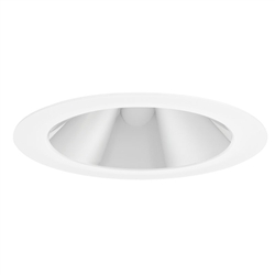 Juno Aculux Recessed Lighting 2017C-SFWH (2DH CS WHSF) 2" LED Round Hyperbolic Downlight, Clear Specular Self Flanged White Trim