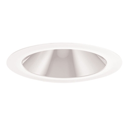 Juno Aculux Recessed Lighting 2017W-FM 2017W-FM 2" LED Round Hyperbolic Downlight, White Specular Flush Mount Trim