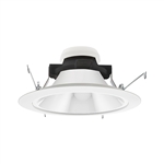 Juno Recessed Lighting 204HYP2-C-WH (204HYP2 CWH) 5" LED Hyperbolic Reflector Trim, Clear Alzak Cone, White Trim Ring