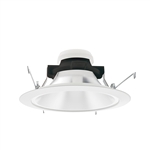 Juno Recessed Lighting 204HYP2-HZ-WH (204HYP2 HZWH) 5" LED Hyperbolic Reflector Trim, Haze Cone, White Trim Ring