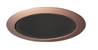 Juno Recessed Lighting 205B-ABZ (205 BABZ) 5" LED, Line Voltage Baffle Trim, Black Baffle, Aged Bronze Trim