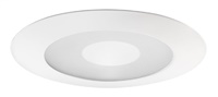 Juno Recessed Lighting 212-WH (212N-WH) 5" LED, Line Voltage Perimeter Frosted Lens Shower Trim, White Trim