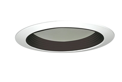 Juno Recessed Lighting 2130B-WH (2130 BWH) 5" LED, Compact Fluorescent, Black Baffle Trim with Regressed Dome Lens