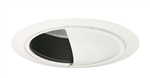 Juno Recessed Lighting 213B-WH (213G3B-WH) 5" Compact Fluorescent  Wall Wash Baffle Trim, Black Baffle, White Trim Ring
