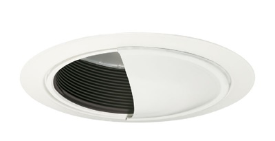 Juno Recessed Lighting 213G3B-WH (213G3 BWH) 5" LED Wall Wash Baffle Trim, Black Baffle, White Trim Ring