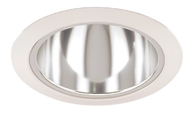 Juno Recessed Lighting 216C-WH (216 CWH) 5" Line Voltage, Compact Fluorescent Enclosed Cone Reflector Trim, Clear Reflector, White Trim