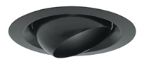 Juno Recessed Lighting 229-BL (229 BL) 6" Line Voltage, Regressed Eyeball Trim for BR/PAR30 Lamp, Black Trim