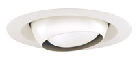 Juno Recessed Lighting 229-WH (229 WH) 6" Line Voltage, Regressed Eyeball Trim for BR/PAR30 Lamp, White Trim