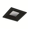 Juno Aculux Recessed Lighting 2301SQBHZ-BL-SF 2" LED Square Adjustable Regressed Beveled Pinhole, Lensed, Black Haze Reflector, Black Self Flanged Trim