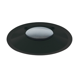 Juno Aculux Recessed Lighting 2302BHZ-BL-SF 2" Round Regressed Beveled LED, Low Voltage Self Flanged Pinhole Lensed, Black Trim