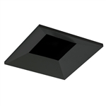 Juno Aculux Recessed Lighting 2307SQBHZ-BL-FM 2" LED Square Downlight Regressed Beveled Pinhole, Flush Mount Black Trim